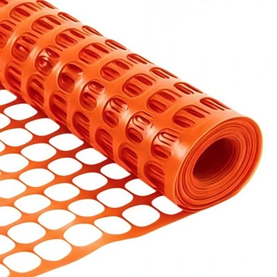 Robuster orangefarbener Schneezaun